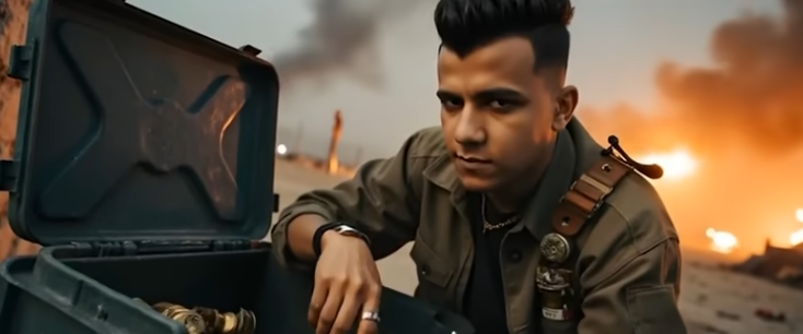 عصام صاصا من كليب أغنية “الاخصام ضمو لبعضيهم أنا مبخفش و اخاف من أية”
