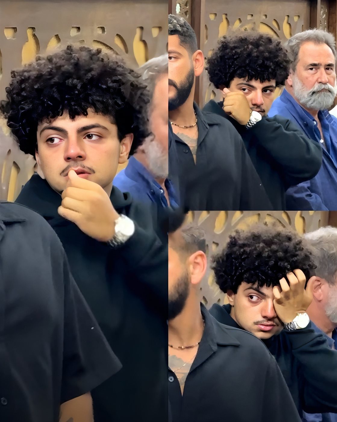 نجل تيمور تيمور من عزاء والده