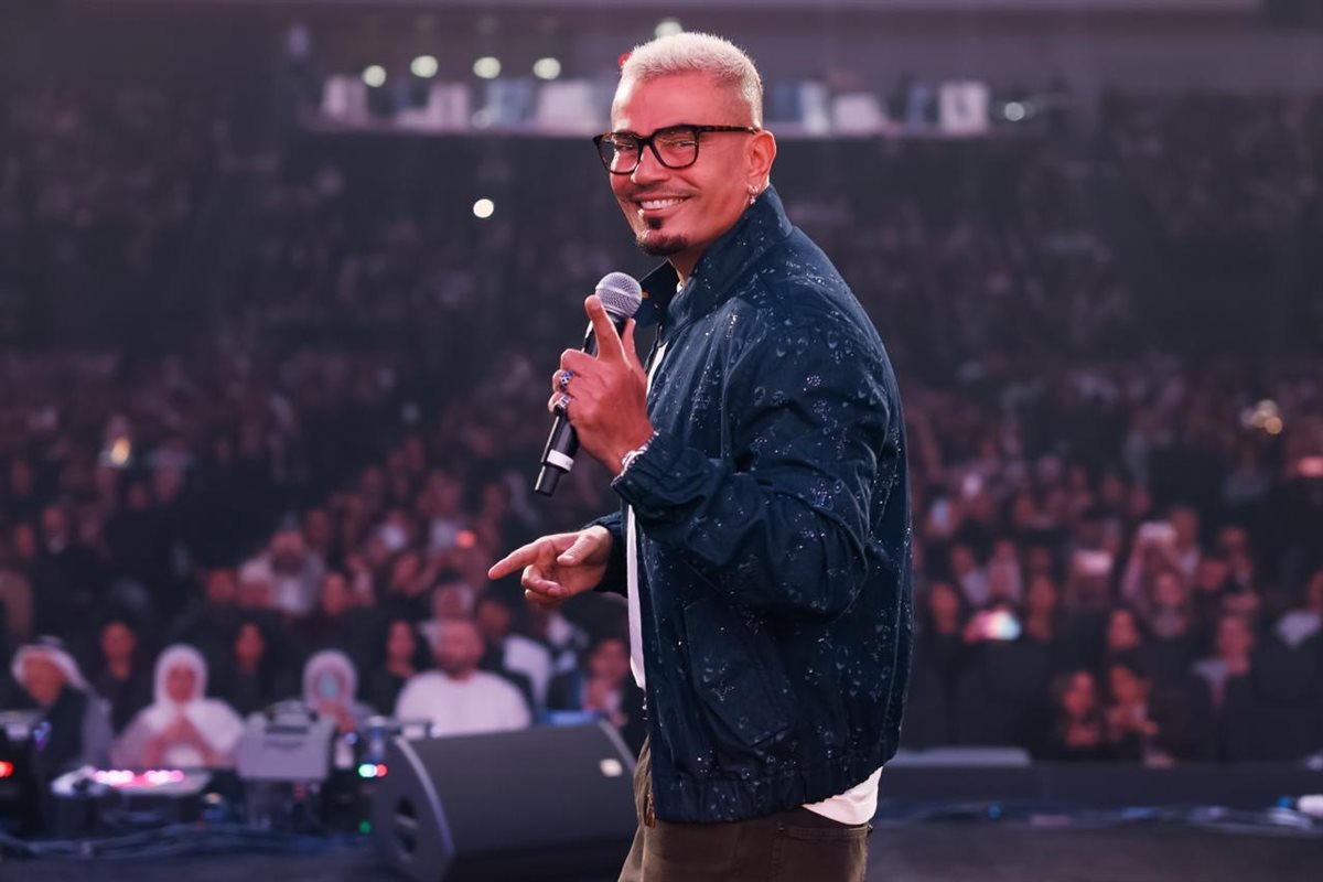 عمرو دياب خلال الحفل