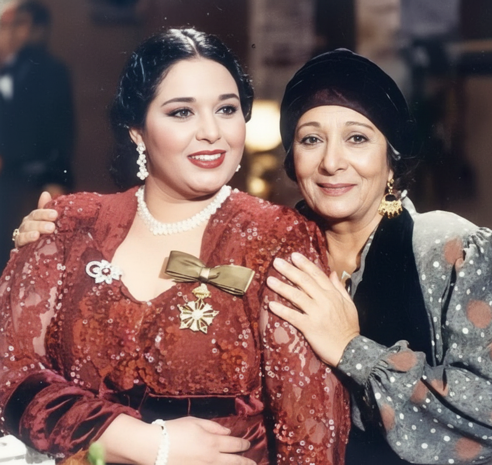 سميرة عبد العزيز وصابرين من كواليس مسلسل أم كلثوم