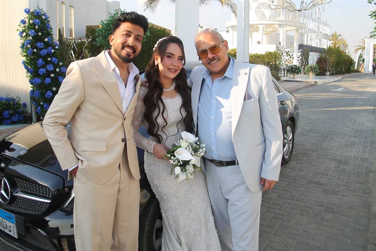 محمد رضوان من حفل خطوبة ابنته ريم