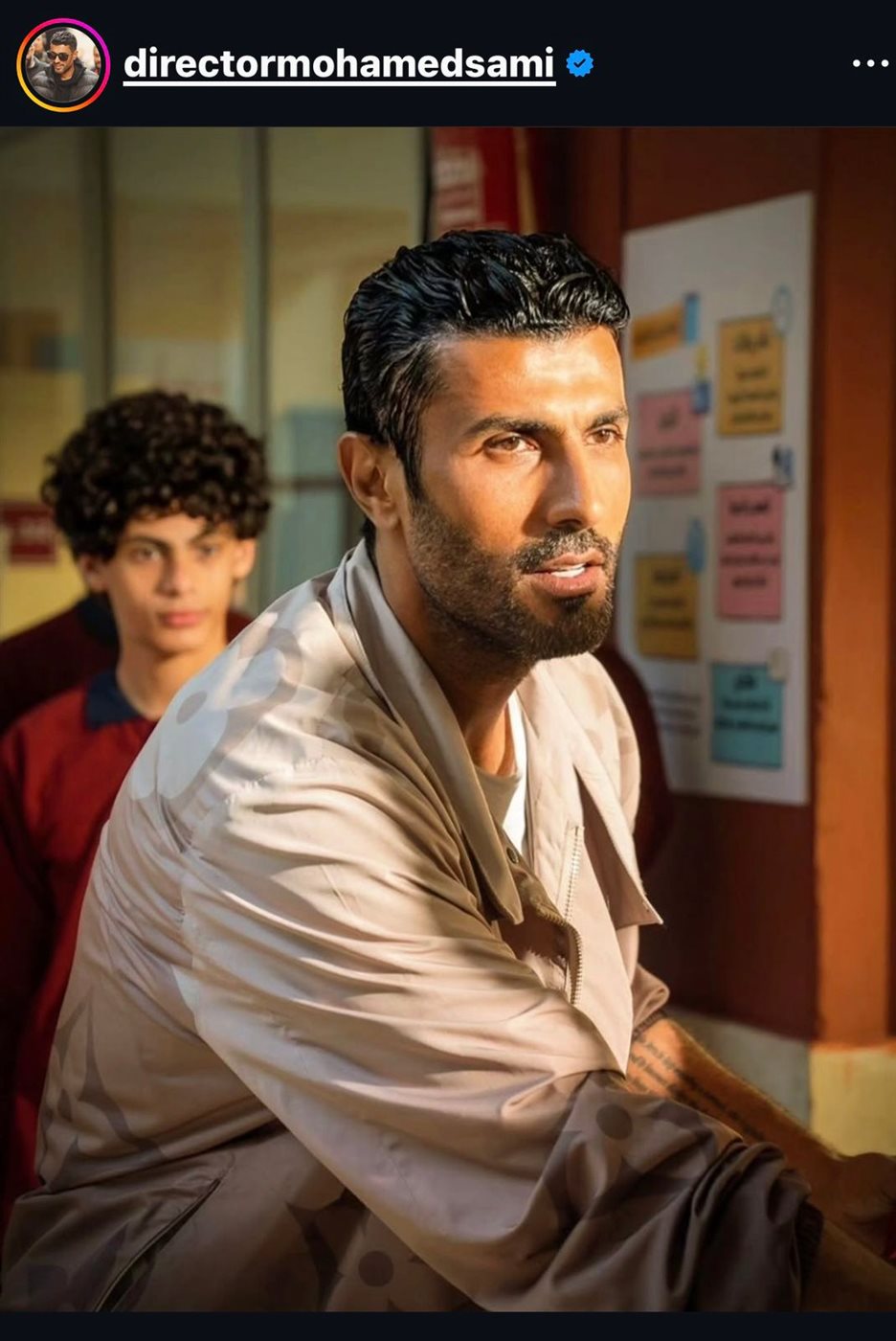 محمد سامي في كواليس مسلسل قلب شمس