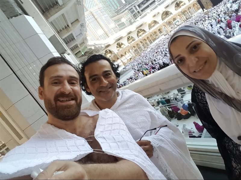 نضال الشافعي وزوجته