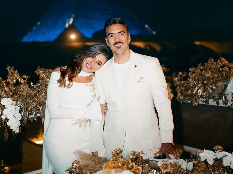 هايدي موسى توثق جلسة تصوير عقد قرانها على محمد غانم.. صور