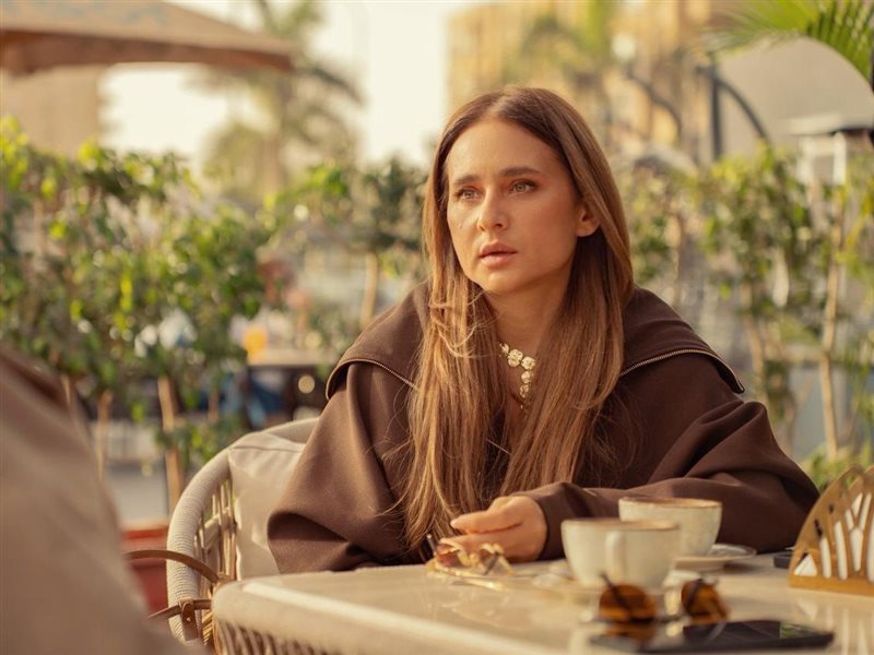 نيللي كريم من كواليس تصوير مسلسل 