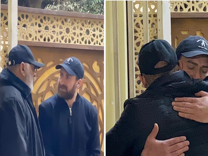نضال الشافعي يستقبل عزاء والدته.. وأحمد السقا وإسماعيل فرغلي أول الحضور