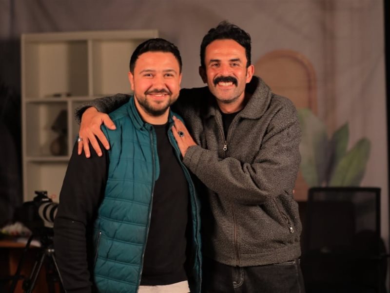 الصحفي ياسر ربيع وإبراهيم السمان