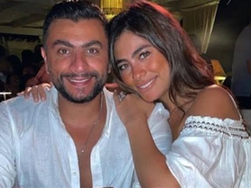 الفنانة هاجر أحمد وزوجها رجل الأعمال أحمد الحداد
