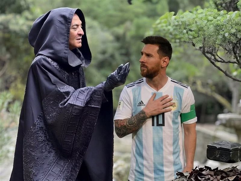 فتحي عبدالوهاب مع ميسي